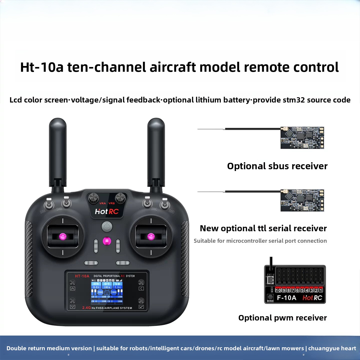 Drone Rc Boat - Hotrc HT-10A HT-8A 2.4GHz 10CH Remote