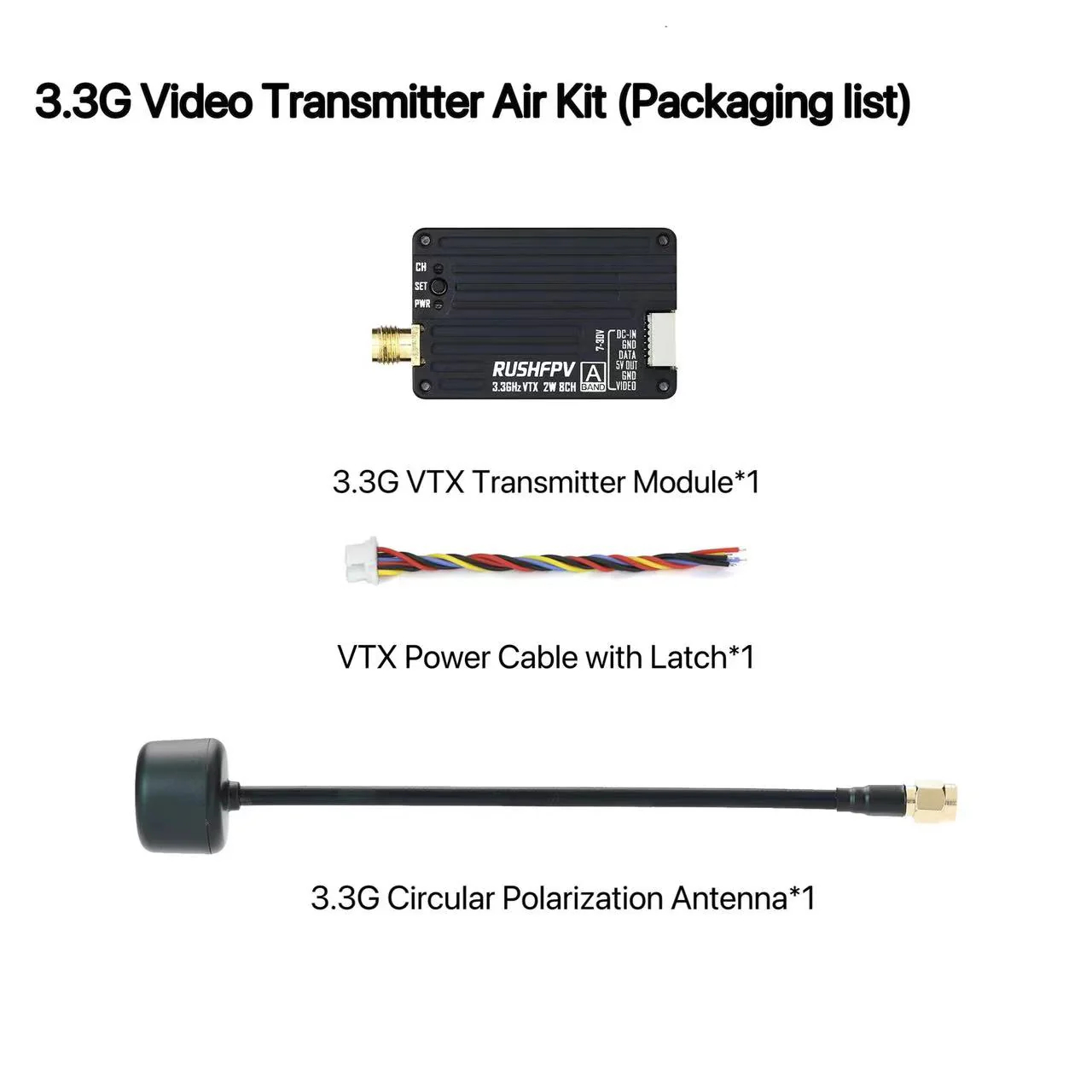 Receiver Rc Drone - RUSHFPV 3.3G 2W VTX Transmitter FPV