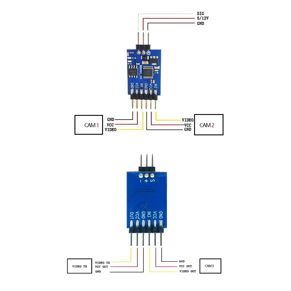 5.8G 3 Channel Video Switcher  - огляд і ціна Drone Rc Accessories