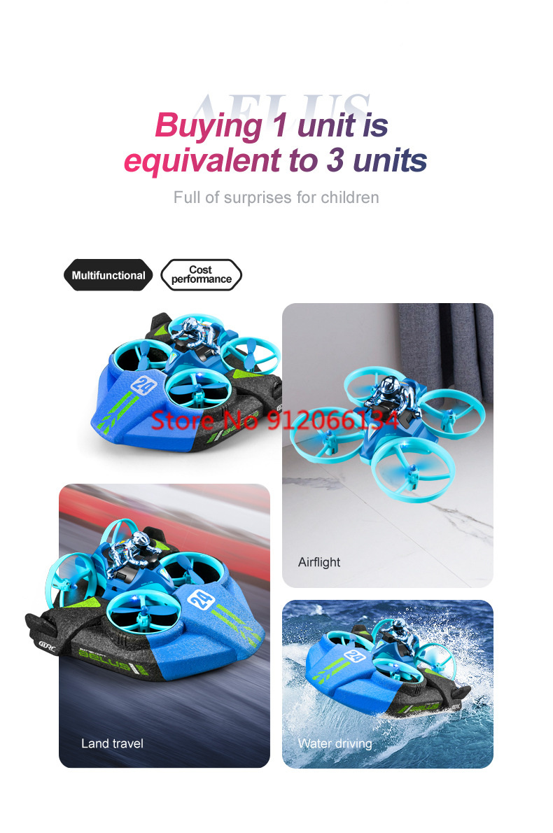 2.4G RC Plane Car Boat 3 In 1  - огляд і ціна Drone Rc Game