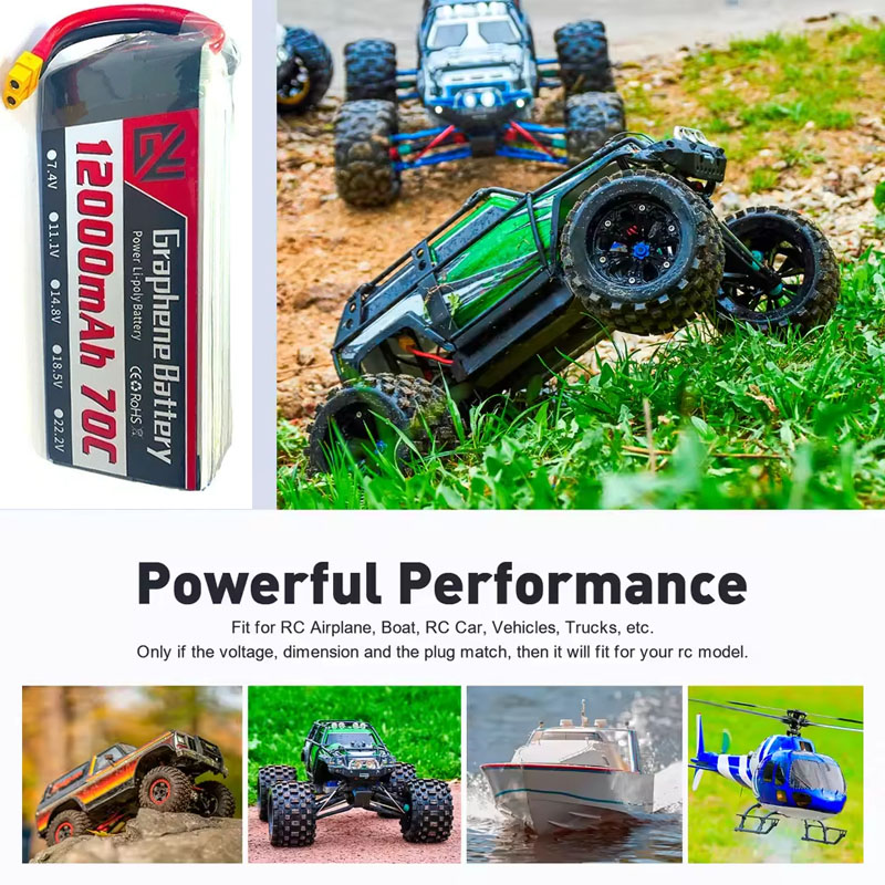 12000mAh 6S 22.2V 70C RC Lipo  - огляд і ціна Drone Rc Game