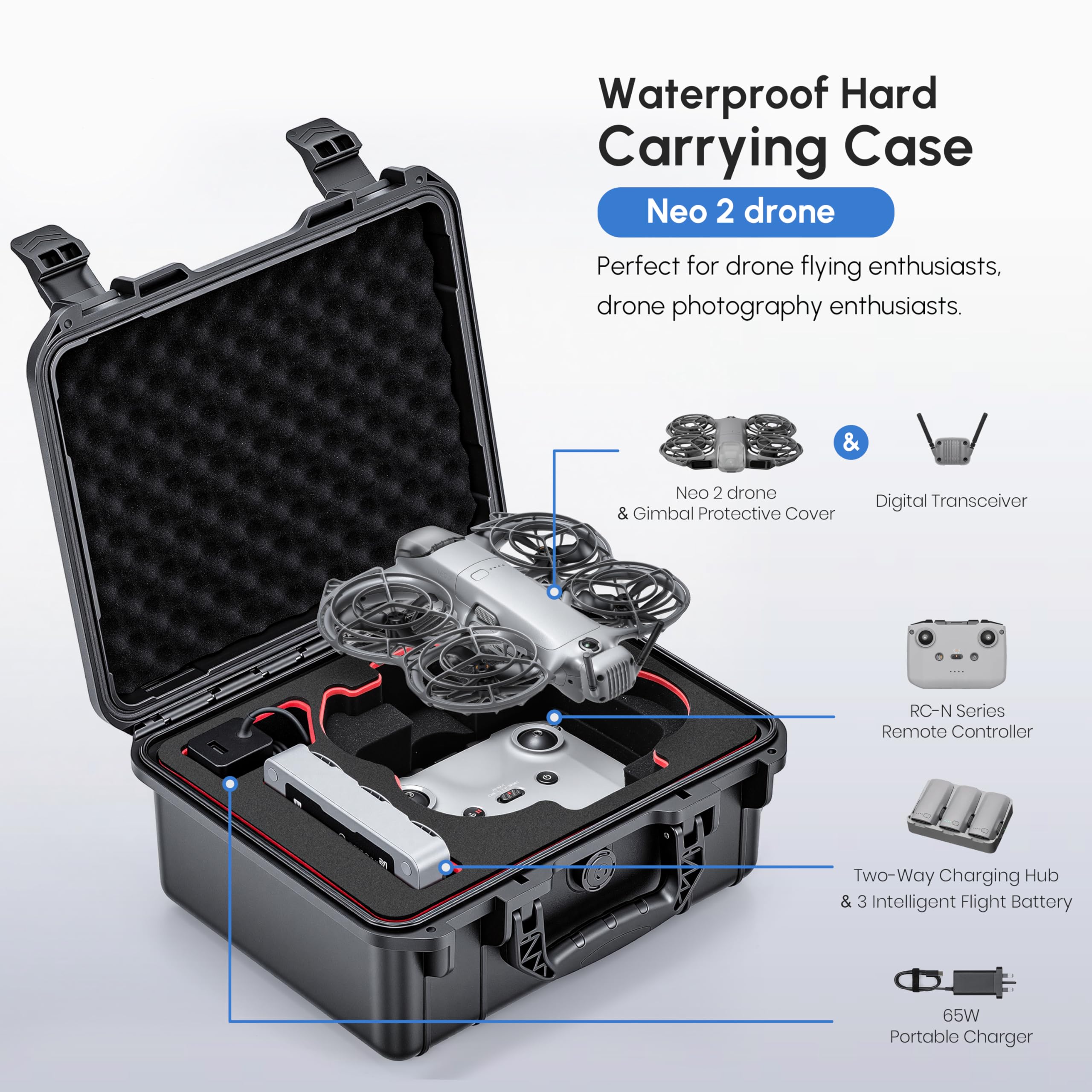 NEO 2 Case,Waterproof Hard Car - огляд і ціна Drone Neo Rc