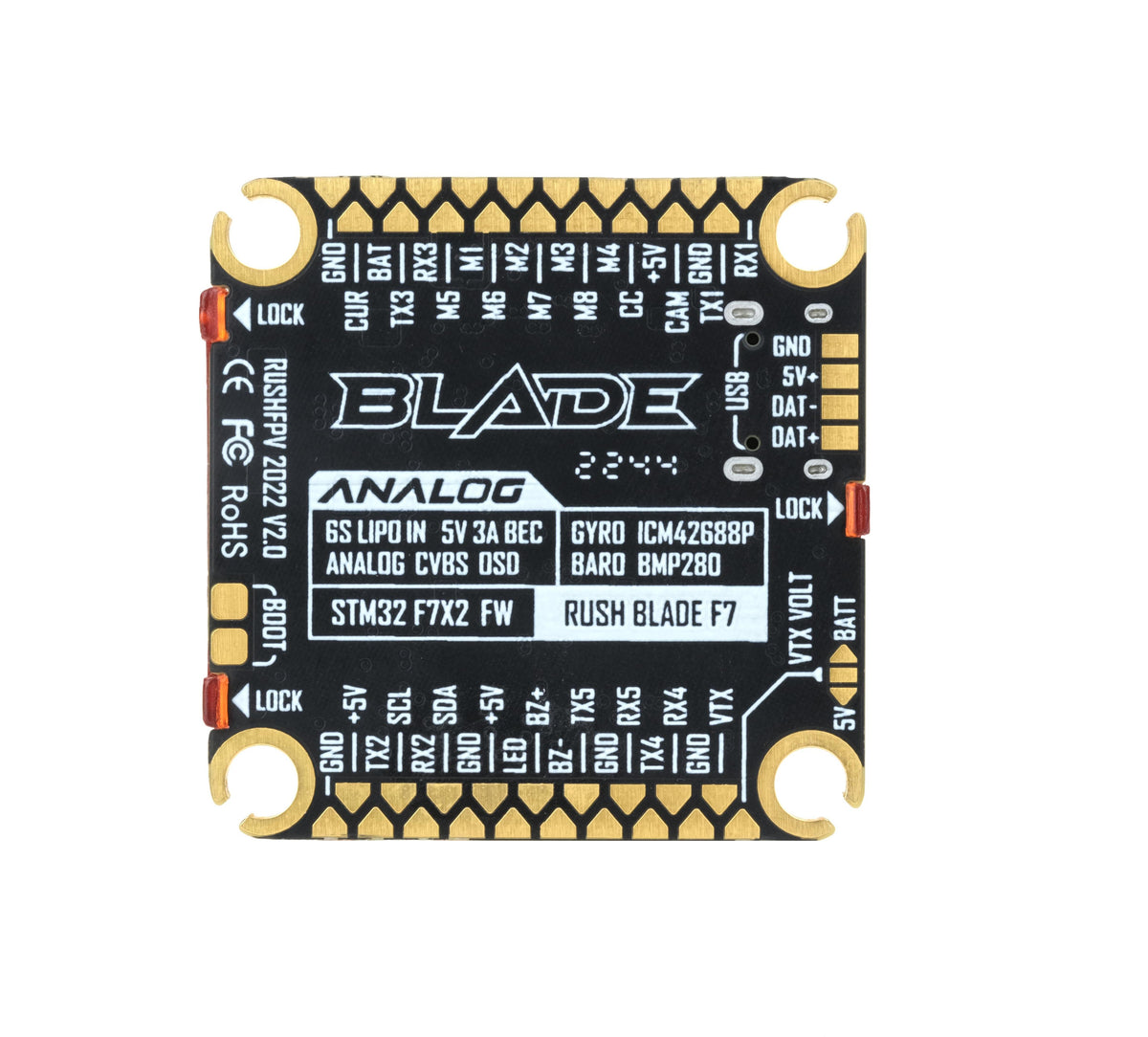 RUSH BLADE F722 V2 Analog Flig - огляд і ціна Flight Controller