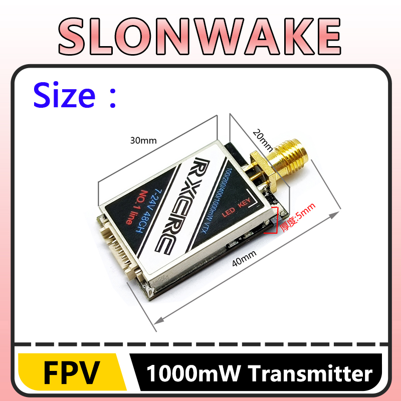 SLONWAKE  5.8G 48CH 1W VTX 100 - огляд і ціна Receiver Rc Drone