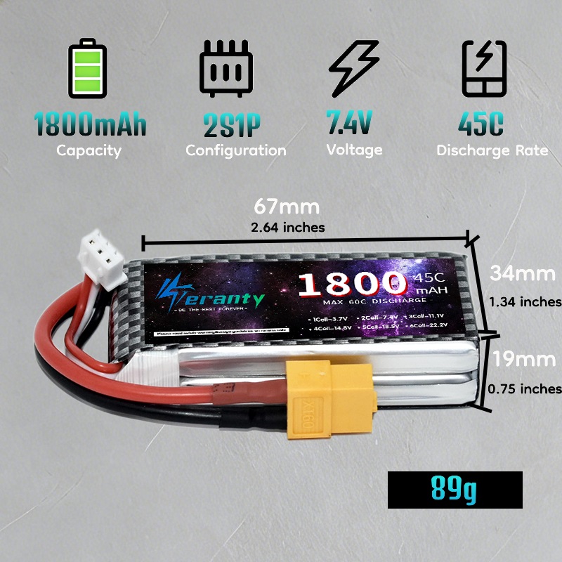 TERANTY 2S 3S 4S 1800mAh Lipo  - огляд і ціна Drone Rc Boat
